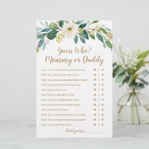 Guess Who? Mummy or Daddy Baby Shower Game