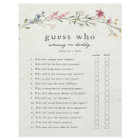 Guess Who Mummy or Daddy Baby Shower Game