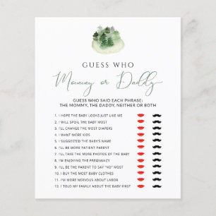 Guess Who Mummy or Daddy baby shower game