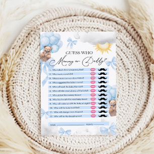 Guess Who, Mummy or Daddy, Bear Baby Shower Game