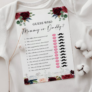 Guess Who, Mummy or Daddy, Boho Baby Shower Game