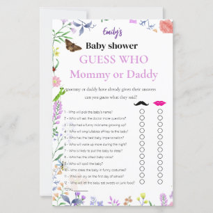 Guess Who? Mummy or Daddy Girl Baby Shower Game