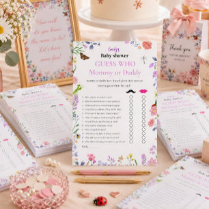 Guess Who? Mummy or Daddy Girl Baby Shower Game