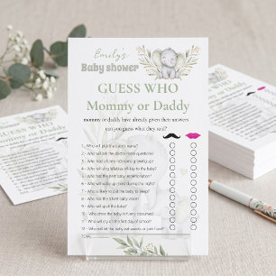 Guess Who? Mummy or Daddy Girl Baby Shower Game