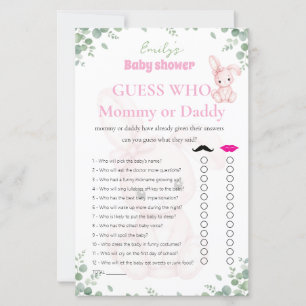Guess Who? Mummy or Daddy Girl Baby Shower Game