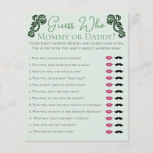 Guess Who Mummy or Daddy Irish Baby Shower Game