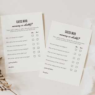 Guess Who Mummy or Daddy Pink Camping Game