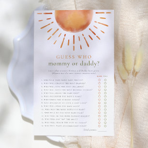 Guess Who Mummy or Daddy Sunshine Baby Shower