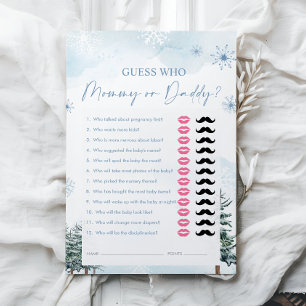 Guess Who, Mummy or Daddy, Winter Baby Shower Game