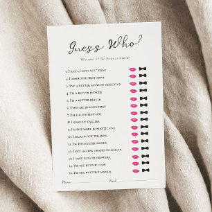 Guess Who Said it Bridal Shower Game
