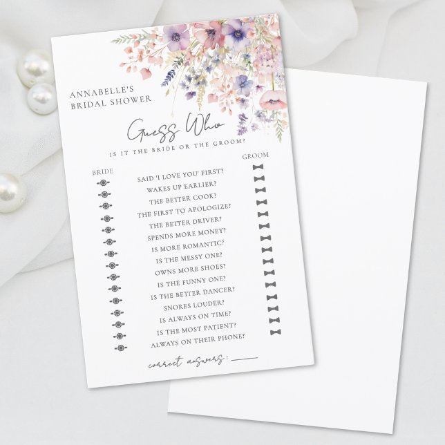 Guess Who Wildflower Bridal Shower (Guess Who Wildflower Bridal Shower)