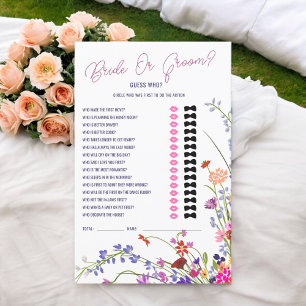 Guess who wildflowers bridal shower game