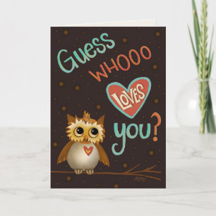 Guess Whooo Loves You Cute Kids Inspirivity Card