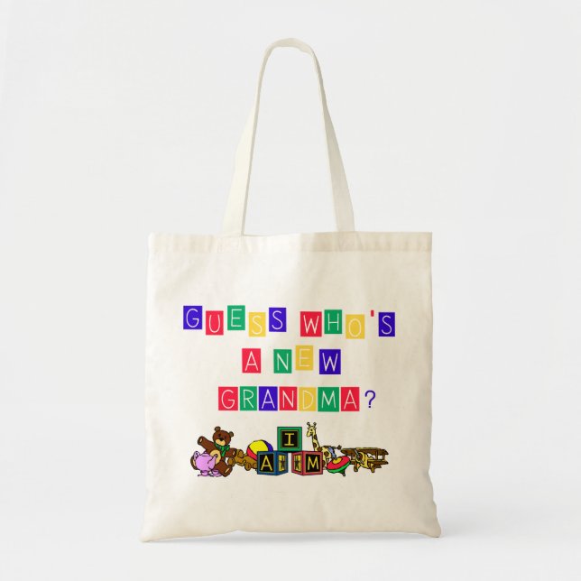 Guess Who's A New Grandma Tote Bag (Front)