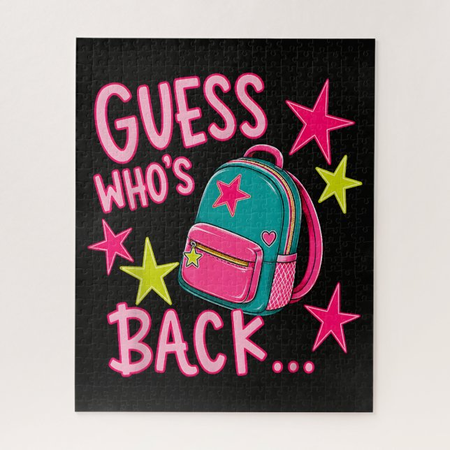 Guess Who's Back Again Funny Back to School Jigsaw Puzzle (Vertical)