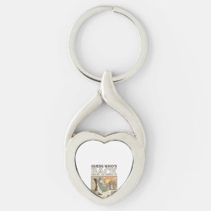 Guess Whos Back Resurrection Humour Vintage Design Key Ring
