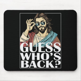 Guess Whos Byck Jesus Easter Tee Religious Graphic Mouse Mat