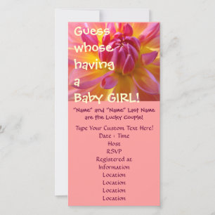 Guess whose having a Baby Girl! Shower invitations
