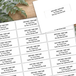 Guest Address Label Modern Invitation Envelope