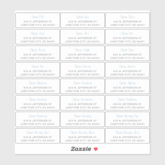 Guest Address Labels