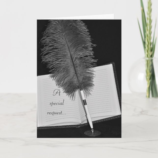 Guest Book Attendant Request Card (Front)