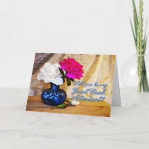 Guest book attendant wedding party invitation