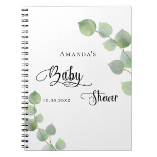 Guest book baby shower eucalyptus budget
