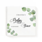 Guest book baby shower eucalyptus greenery