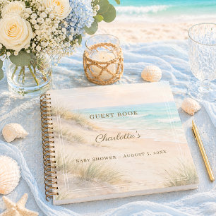 Guest book Baby Shower summer beach coastal