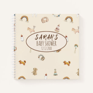 Guest book Baby Shower Watercolor Animal