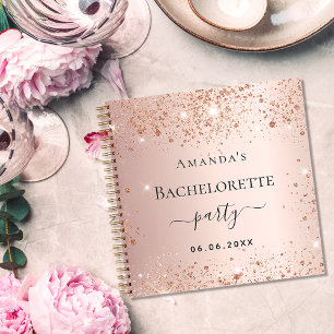 Guest book bachelorette party rose gold