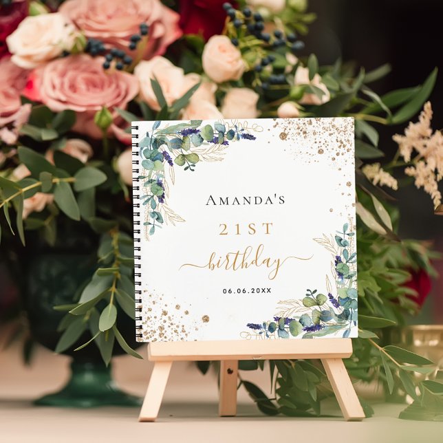 Guest book birthday eucalyptus greenery (Creator Uploaded)