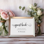 "Guest Book" Black White Modern Wedding Sign<br><div class="desc">Modern Guest Book table sign for your black and white trendy reception or party! Please scroll down to view matching products you may enjoy.</div>