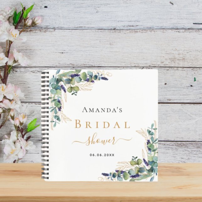 Guest book bridal shower eucalyptus greenery (Creator Uploaded)