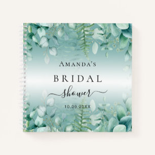 Guest book bridal shower eucalyptus woodland