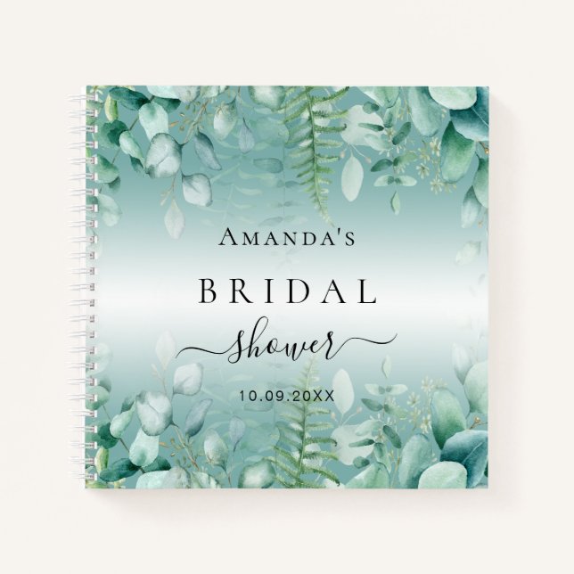 Guest book bridal shower eucalyptus woodland (Front)