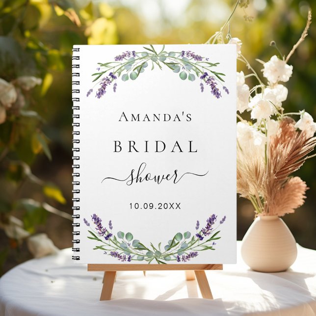 Guest book bridal shower lavender eucalyptus (Creator Uploaded)