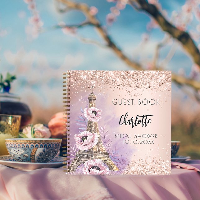Guest book Bridal Shower Paris Eiffel tower (Creator Uploaded)