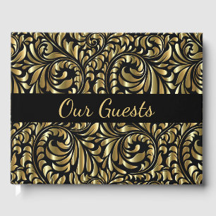 Guest Book - Drama in Black and Gold