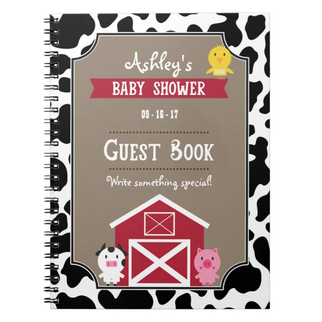 Guest Book - Farm Animals (Front)