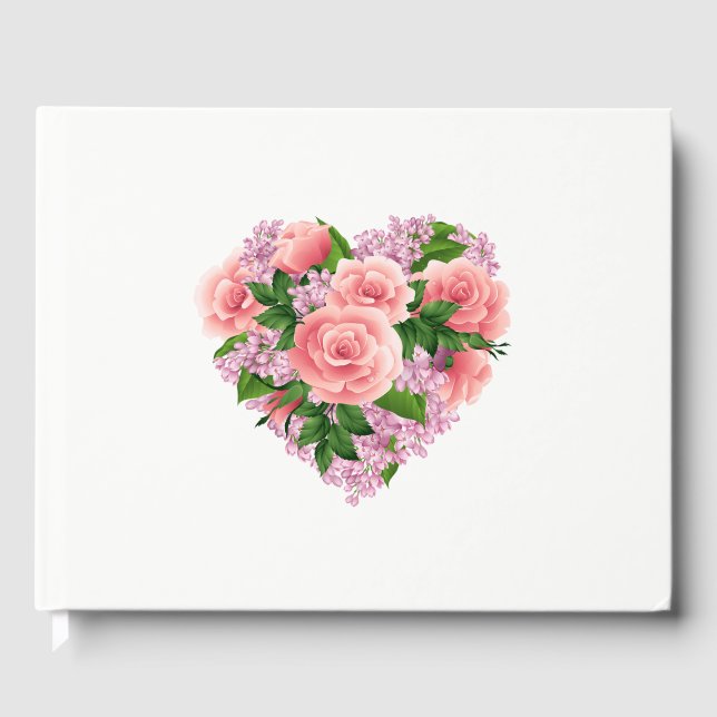 Guest Book-Floral Heart Book (Front)