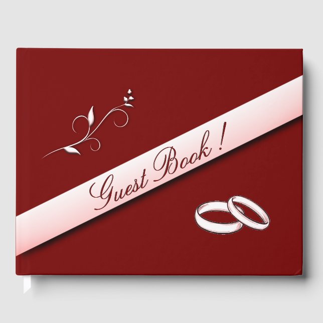 Guest Book for Marcella / Burgundy Wedding (Front)