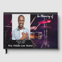 Guest Book for Memorial Service Drummer
