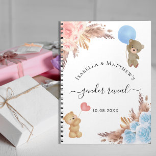 Guest book gender reveal pampas grass baby shower