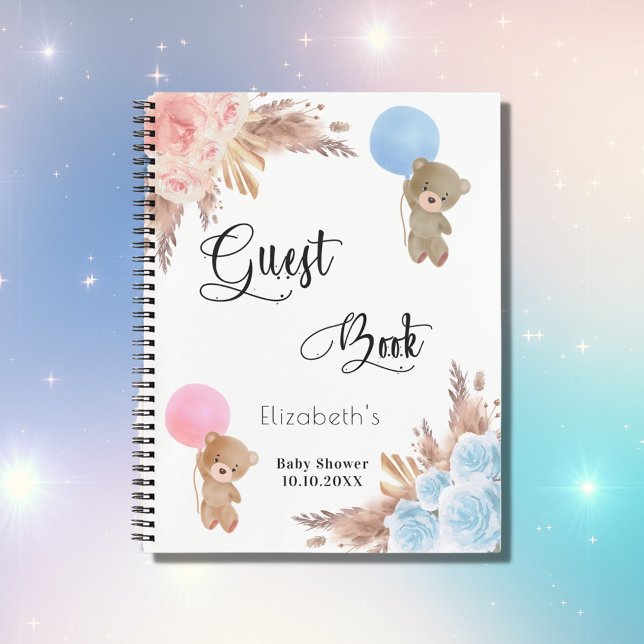 Guest book gender reveal pampas grass baby shower (Creator Uploaded)