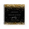Guest book graduation black gold glitter 2025