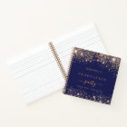 Guest book graduation navy blue gold glitter 2025