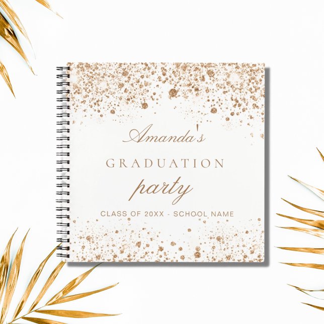 Guest book graduation white gold glitter 2025 (Creator Uploaded)