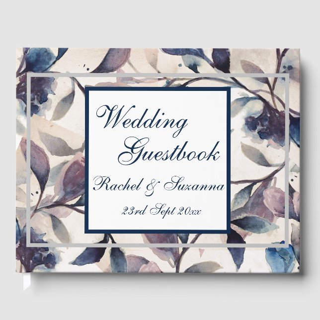 Guest Book - Lilac Foliage Floral (Front)