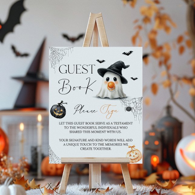 Guest Book Little Boo Baby Shower Halloween  (Creator Uploaded)